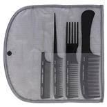 Grzebienie carbon + Ion comb ST etui 4 szt. Olivia Garden