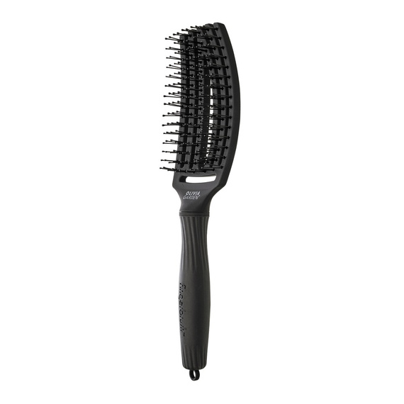 Szczotka Olivia Garden FingerBrush Care Ionic Double Bristles do rozczesywania włosów czarna