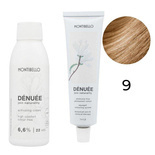 Zestaw Montibello Denuee farba 9 bardzo jasny blond 60 ml + krem aktywujący 22VOL 6,6% 90 ml