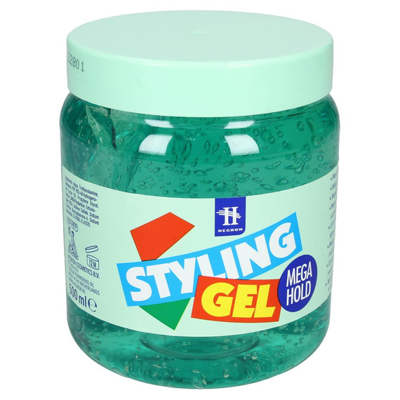 Styling Gel Mega Hold żel bardzo mocny zielony 500 ml Hegron