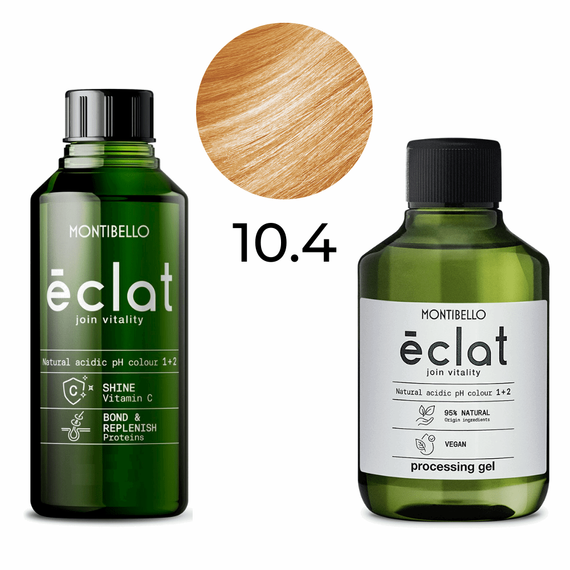 Zestaw Montibello Éclat Farba 10.4 miedziany platynowy blond 60 ml + emulsja aktywująca 1,5 % 120 ml