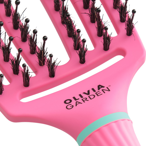 Szczotka Olivia Garden FingerBrush Combo Medium Inner Child Lollipop Pink do rozczesywania i wygładzania włosów