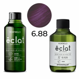 Zestaw Montibello Éclat Farba 6.88 intensywny purpurowy ciemny blond 60 ml + emulsja aktywująca 1,5 % 120 ml