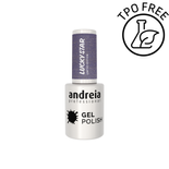 Lakier hybrydowy Andreia Professional Gel Polish Lucky Star LS1 szarość z fioletowym odcieniem i złotą drobinką 10,5 ml