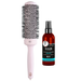 Szczotka Olivia Garden Expert Blowout Speed Wavy Bristles do suszenia i modelowania włosów różowa 45 mm + Spray Hair Expert nawilżenie i wygładzenie 8w1 do włosów 140 ml