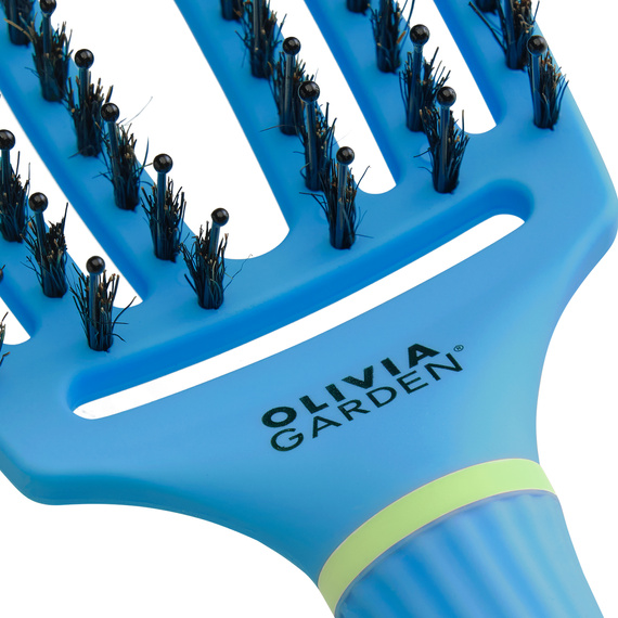 Szczotka Olivia Garden FingerBrush Combo Medium Inner Child Turbo Blue do rozczesywania i wygładzania włosów