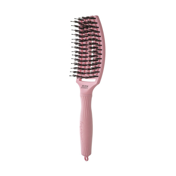 Szczotka Olivia Garden FingerBrush Combo Medium Soft Pink do rozczesywania włosów Amazonki Róż po zdrowie