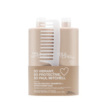 Zestaw Paul Mitchell Duo Color Protect do włosów farbowanych szampon 1000 ml + odżywka 1000 ml + grzebień