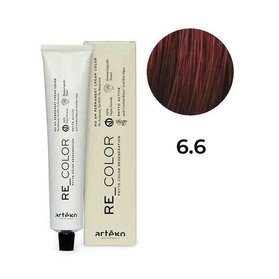 Farba Artego Re Color permanentna bez amoniaku 6.6 ciemny czerwony blond 100 ml
