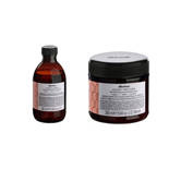 Zestaw Davines Alchemic Copper podkreślający kolor szampon 280ml + odżywka 250ml - włosy miedziane