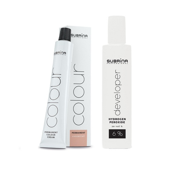 Zestaw Farba Subrina Permanent Colour 100 ml + Woda Hydrogen Peroxide 120 ml
