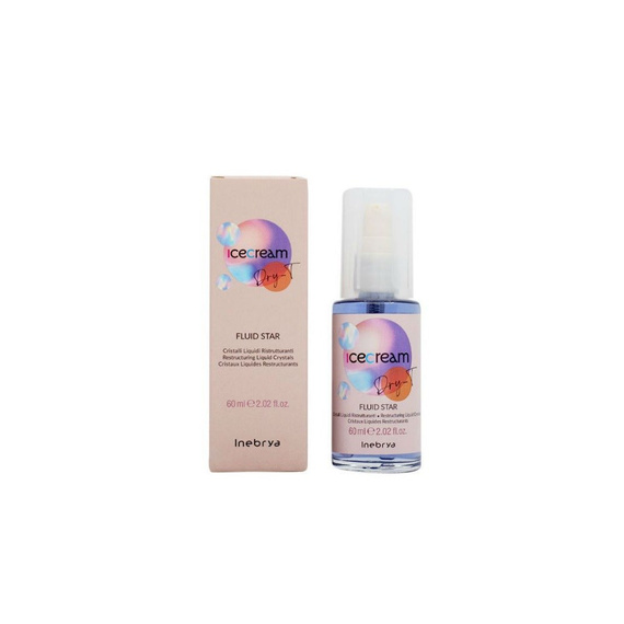 Serum Inebrya Ice Cream Dry-T Fluid Star intensywnie odbudowujące do włosów 60 ml