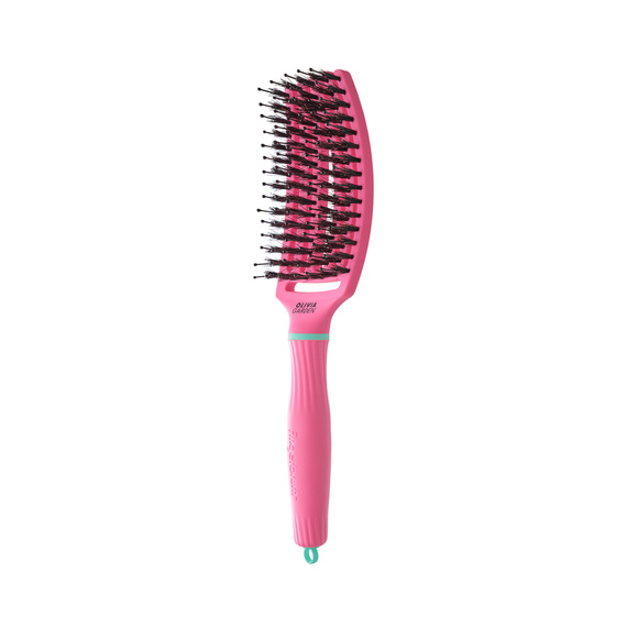 Szczotka Olivia Garden FingerBrush Combo Medium Inner Child Lollipop Pink do rozczesywania i wygładzania włosów