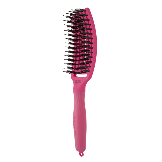 Szczotka Olivia Garden FingerBrush Combo Medium Hot Pink różowa i szampon Hair Expert 12w1 kolor i połysk z proteinami mlecznymi 280 ml