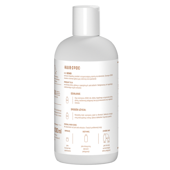 Szampon Hair Code SENSI łagodny do wrażliwej skóry głowy i włosów 280 ml