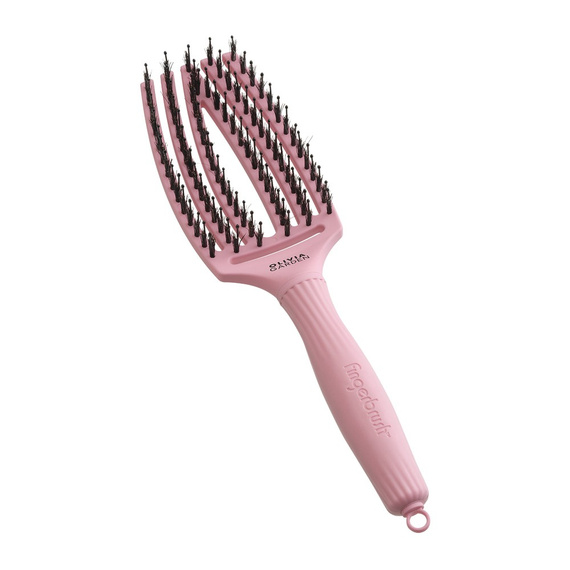 Szczotka Olivia Garden FingerBrush Combo Medium Soft Pink do rozczesywania włosów Amazonki Róż po zdrowie