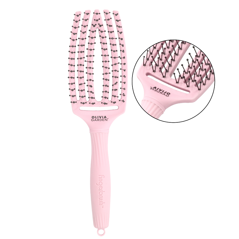 Olivia Garden Szczotka Olivia Garden FingerBrush LOVE Double Bristles Pastel Pink zum Entwirren Haar rosa — Inhaltsstoffe und Bewertung