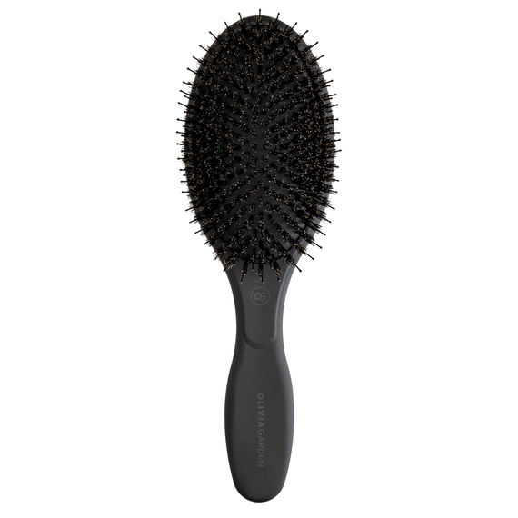 Szczotka Olivia Garden Expert Care Oval Boar & Nylon Black Label do rozczesywania czarna