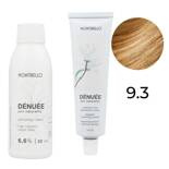 Zestaw Montibello Denuee farba 9.3 złoty bardzo jasny blond 60 ml + krem aktywujący 22VOL 6,6% 90 ml