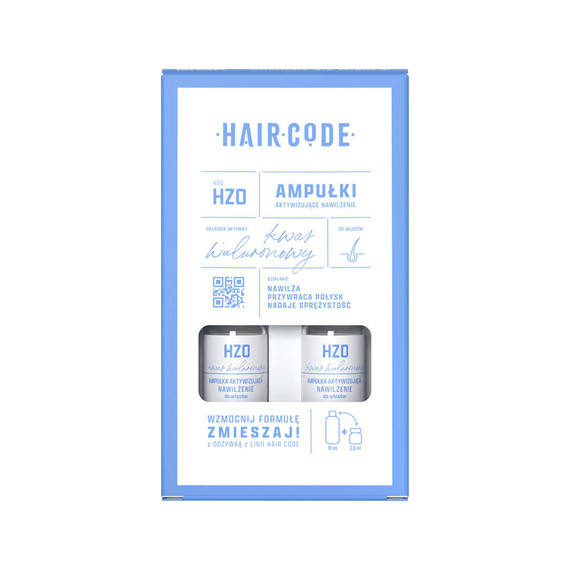 Ampułki Hair Code HZO aktywizujące nawilżenie do włosów 4 x 5 ml