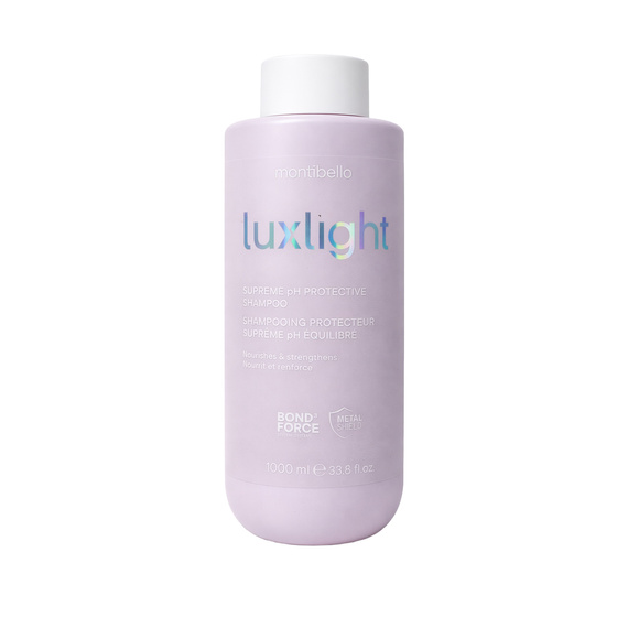 Zestaw szampon Montibello Luxlight Supreme pH Protective do włosów rozjaśnianych 1000 ml z pompką