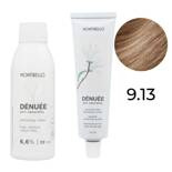 Zestaw Montibello Denuee farba 9.13 złoto-popielaty bardzo jasny blond 60 ml + krem aktywujący 22VOL 6,6% 90 ml