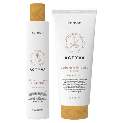 ZESTAW KEMON ACTYVA COLORE BRILLANTE: szampon 250 ml + maska do włosów farbowanych 200 ml
