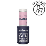 Lakier hybrydowy Andreia Professional The Gel Polish CB1 z mocną pigmentacją delikatny róż z niebieską, opalizującą drobinką 10,5 ml