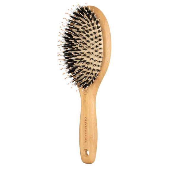 Szczotka Olivia Garden Bamboo Touch Detangle Combo z włosiem z dzika do rozczesywania włosów średnia