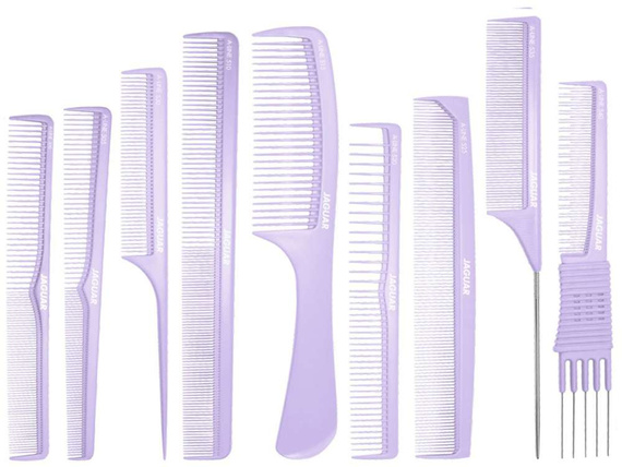 Zestaw grzebieni Jaguar A-Line Lavender 9 sztuk
