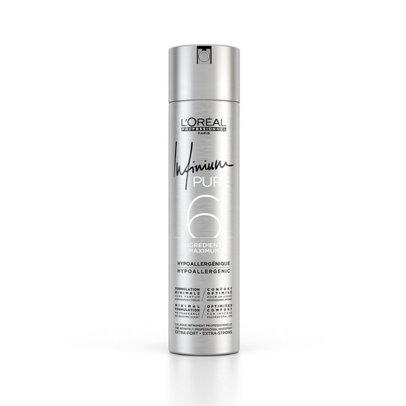 Lakier L'Oréal Professionnel Infinium Pure Extra Strong bezzapachowy szybkoschnący bardzo mocny 300 ml
