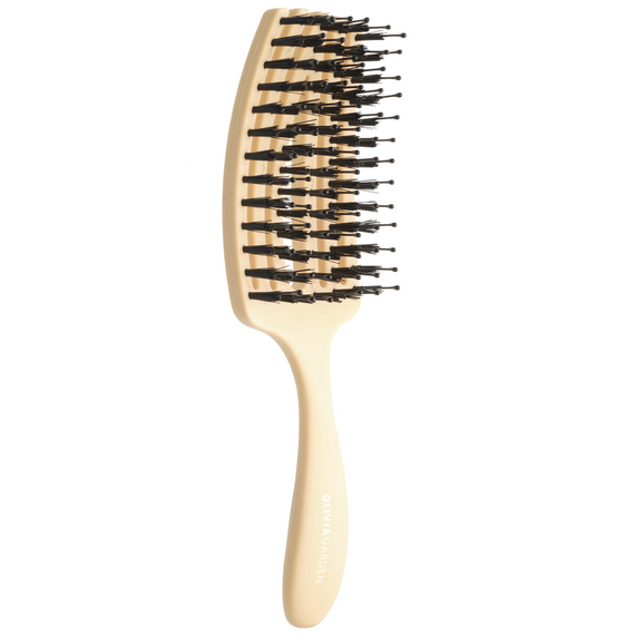 Zestaw 2 Szczotek Olivia Garden FingerBrush Care Mini Yellow do rozczesywania włosów żółta + maska Hair Expert 12w1 230 ml