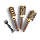 Zestaw szczotek Olivia Garden Expert Blowout Black & Gold do modelowania włosów