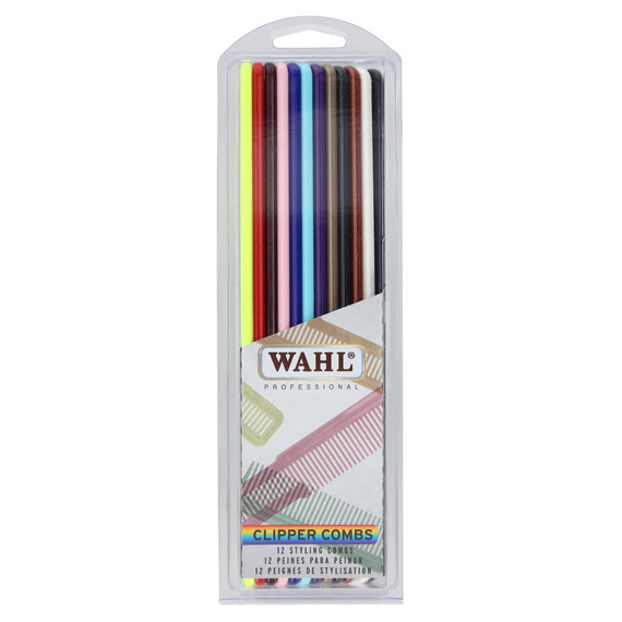 Zestaw grzebieni Wahl Clipper kolorowe 12 sztuk