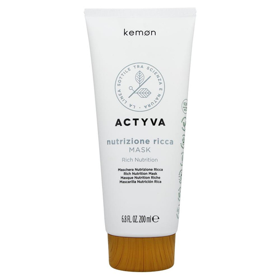 Actyva Nutrizione Ricca Mask maska do włosów bardzo suchych 200 ml Kemon