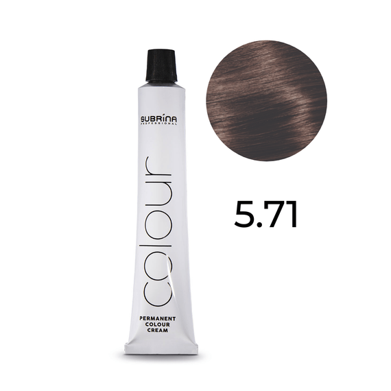 Farba Subrina Permanent Colour 5.71 brązowo popielaty jasny brąz 100 ml