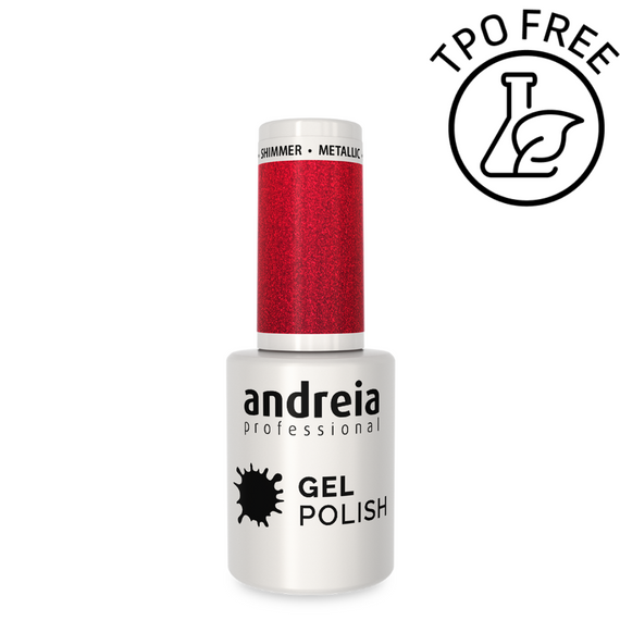 Lakier hybrydowy Andreia Professional Gel Polish 256 metaliczna czerwień 10,5 ml