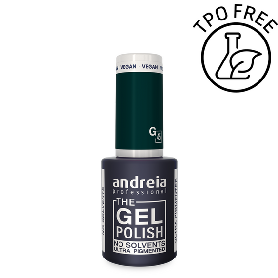 Lakier hybrydowy Andreia Professional The Gel Polish G45 z mocną pigmentacją leśna zieleń 10,5 ml