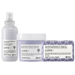Zestaw Davines LOVE wygładzający szampon w kostce 100g + odżywka 250ml + krem 150ml