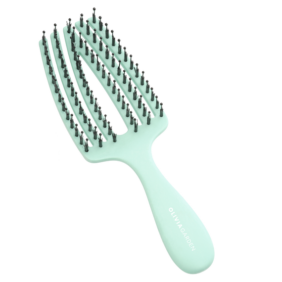 Zestaw 2 Szczotek Olivia Garden FingerBrush Mini Care Kids Mint do rozczesywania włosów miętowa + maska Hair Expert 12w1 230 ml
