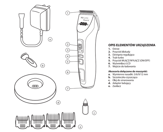 Maszynka do włosów Fale Loki Koki Pro Clipper Premium Line + szampon Gratis