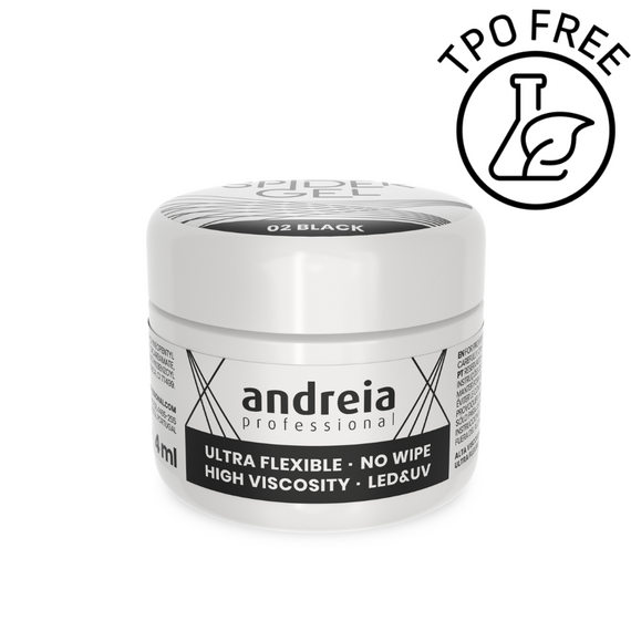 Żel do zdobień Andreia Professional Spider Gel 02 Black 4 ml