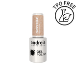 Lakier hybrydowy Andreia Professional Gel Polish Lucky Star LS3 jasny odcień nude ze złotą i srebrną drobinką 10,5 ml