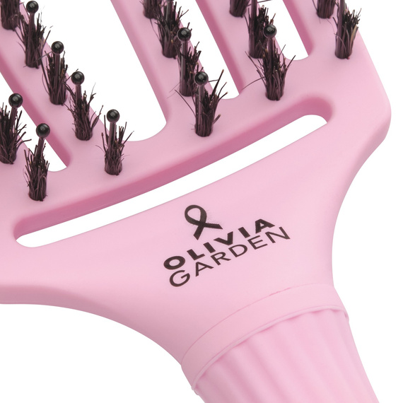 Szczotka Olivia Garden Fingerbrush Care Ionic Paper Blush do rozczesywania włosów różowa