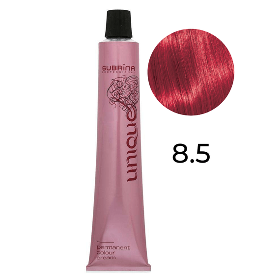 Farba Subrina Unique 8.5 jasny blond intensywnie czerwony 100 ml