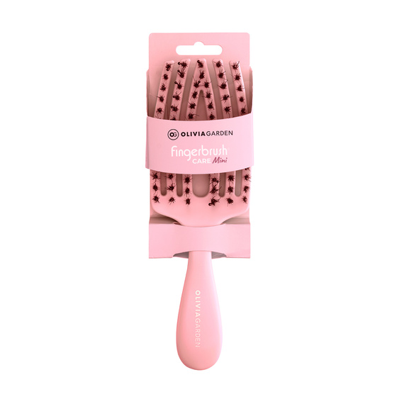 Szczotka Olivia Garden FingerBrush Care Mini Pink do rozczesywania włosów różowa