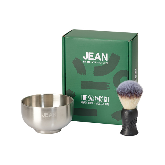 Zestaw Olivia Garden Jean pędzel do golenia + antypoślizgowa miseczka