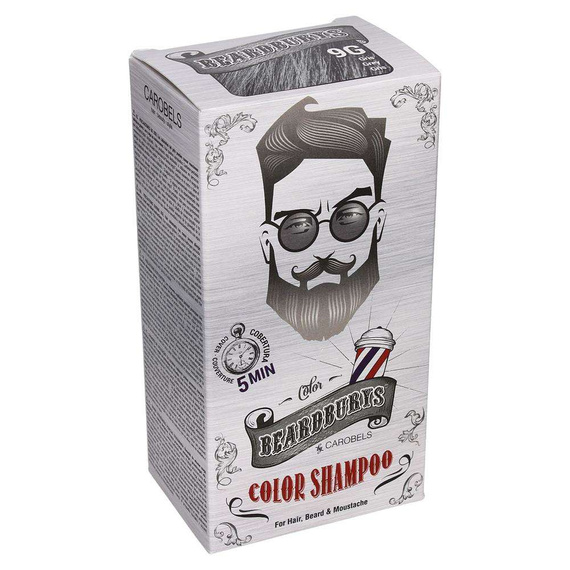Beardburys Color Shampoo 9G szampon koloryzujący do włosów szary 30 ml + 45 ml
