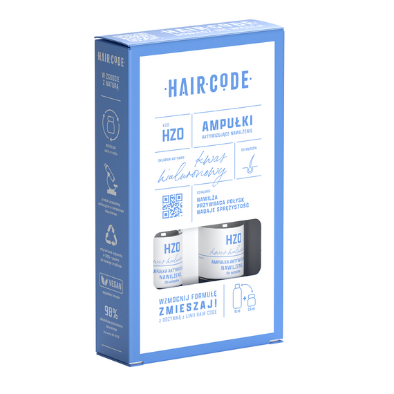 Zestaw Hair Code HZO nawilżający do włosów odżywka 280 ml + ampułki 4 x 5 ml