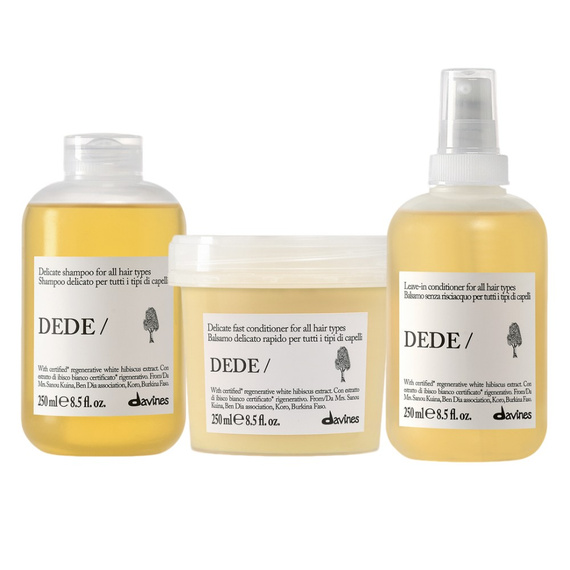 Zestaw Davines Essential Haircare DEDE do częstego stosowania szampon 250ml + odżywka 250ml + mgiełka 250ml